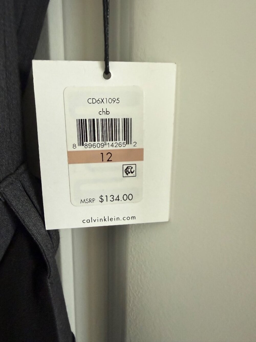 Calvin Klein Womens Sleeveless Charcoal Gray Blazer Dress Size 12 With Tags - Picture 5 of 9